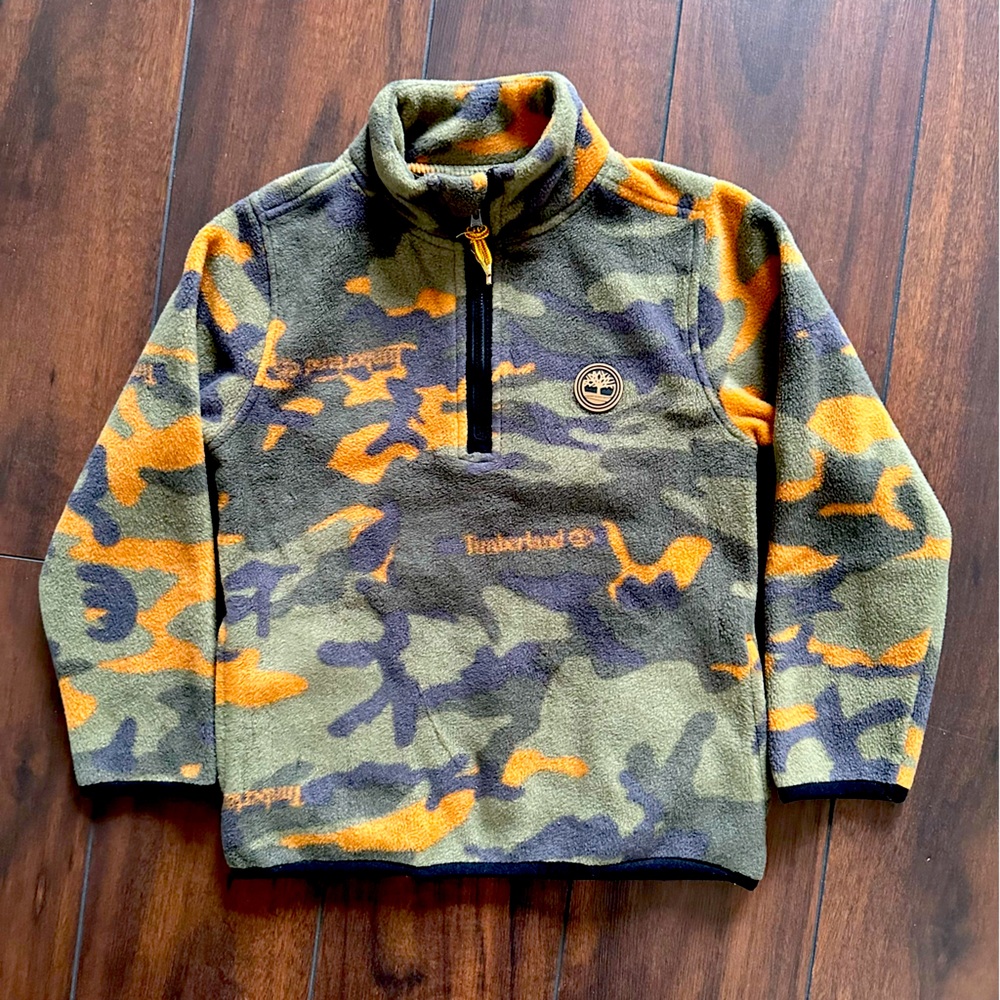 Timberland Camouflage Fleece Sweater, Boy Size 5
